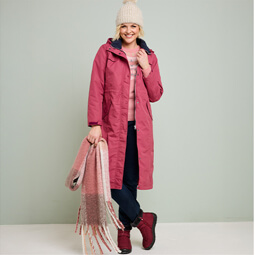 Fleece Lined Waterproof Fabric Jacket 44 Inch